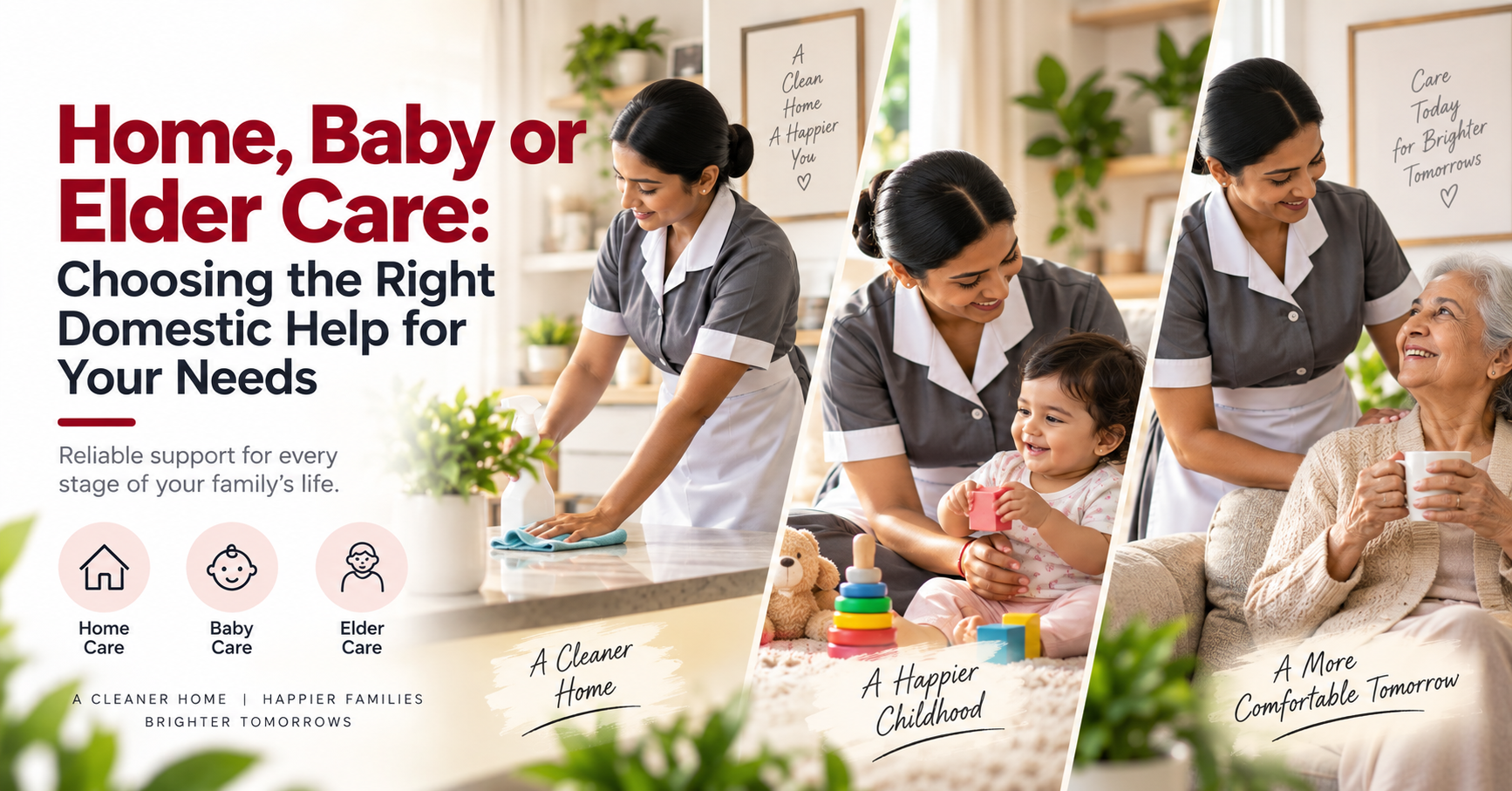 Home, Baby or Elder Care: Choosing the Right Domestic Help for Your Needs