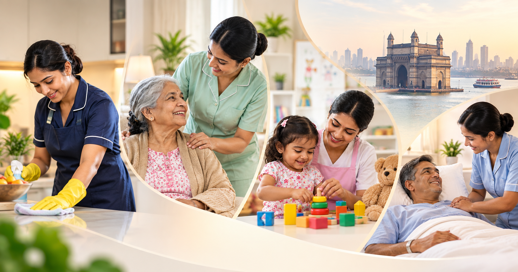 Domestic Help in Mumbai: Elder Care, Full-Time Maids, Babysitters & Patient Care