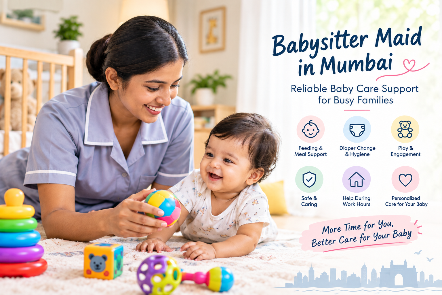 Babysitter Maid in Mumbai: Reliable Baby Care Support for Busy Families